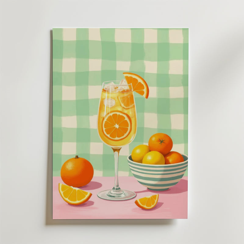 Orange Citrus Cocktail Poster
