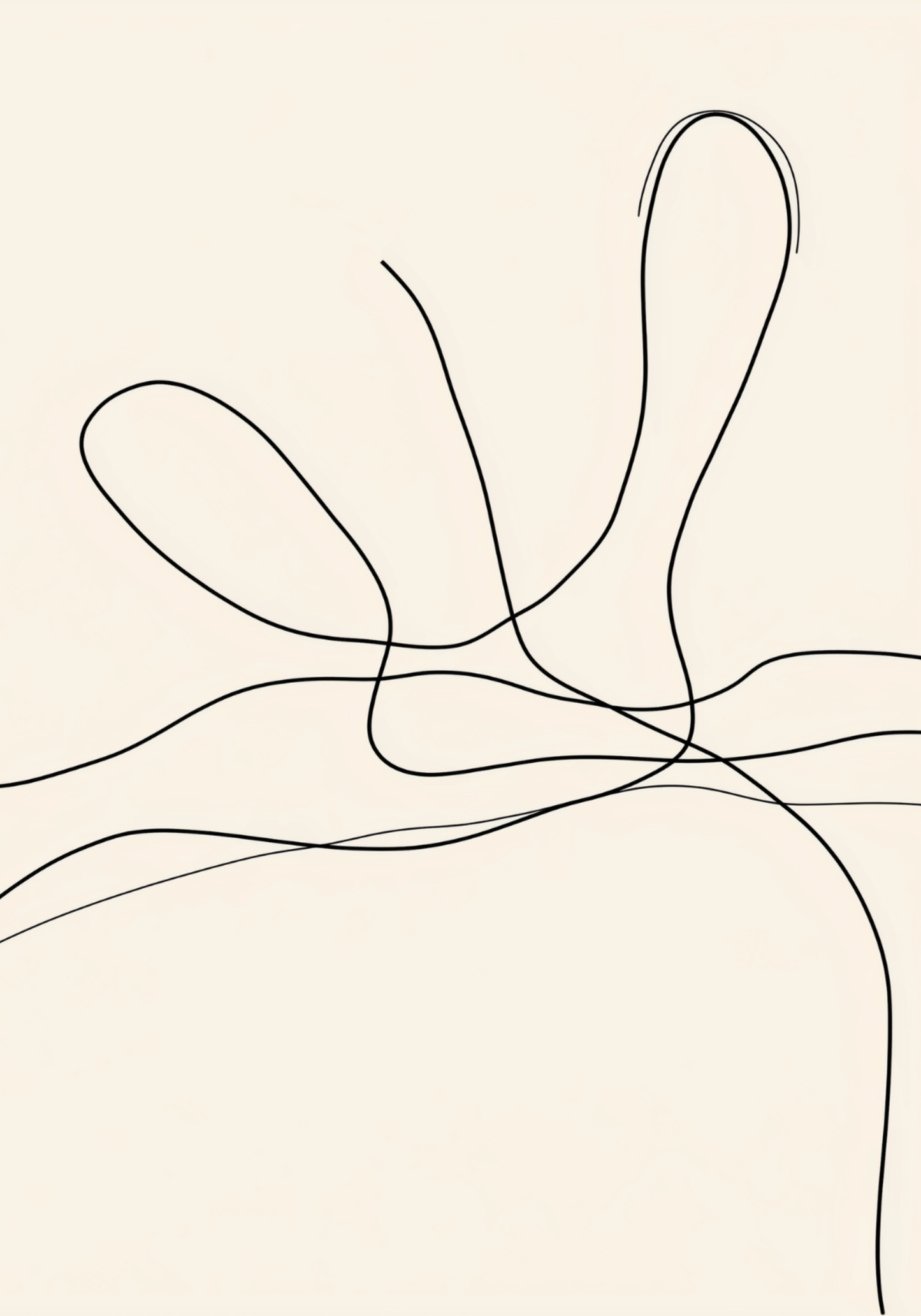Free Flowing Lines Poster