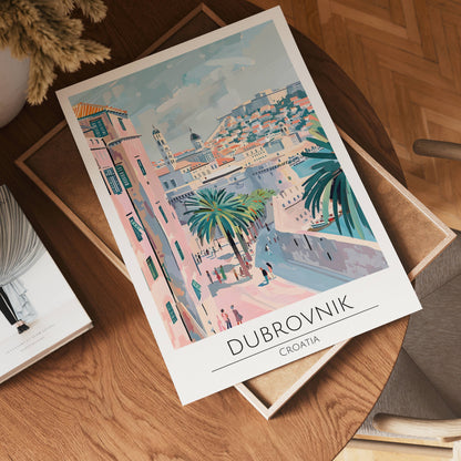 Dubrovnik Coastal View Poster