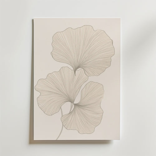 Ginkgo Leaf – stilfullt konsttryck från Bozetto, tryckt på matt finpapper i hög tryckkvalitet