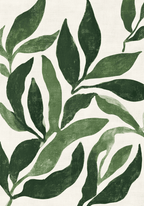 Green Botanical Leaf Poster