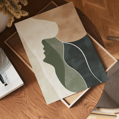 Abstract Face Shape No.4 Poster