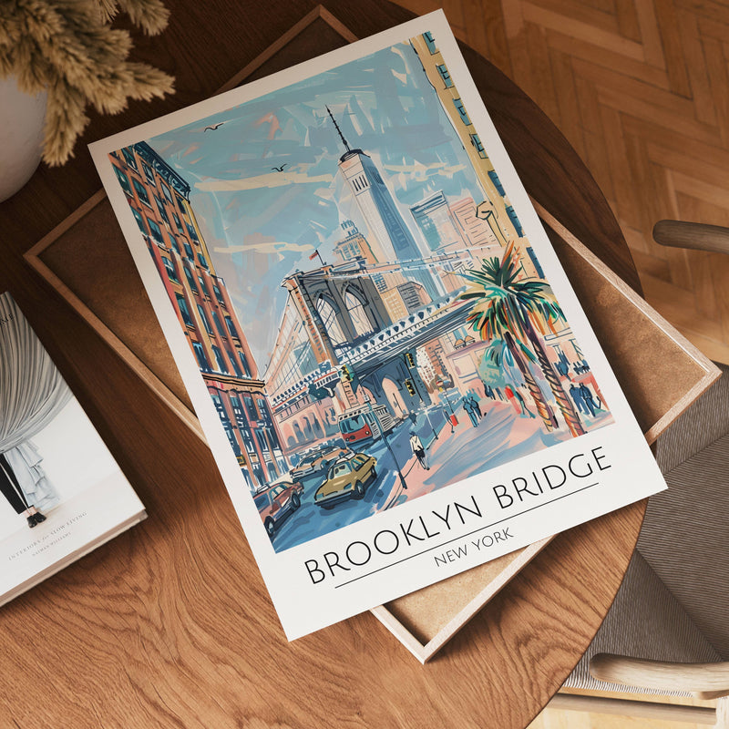 Brooklyn Bridge Cityscape Poster