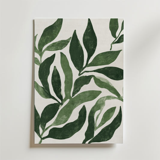 Green Botanical Leaf Poster