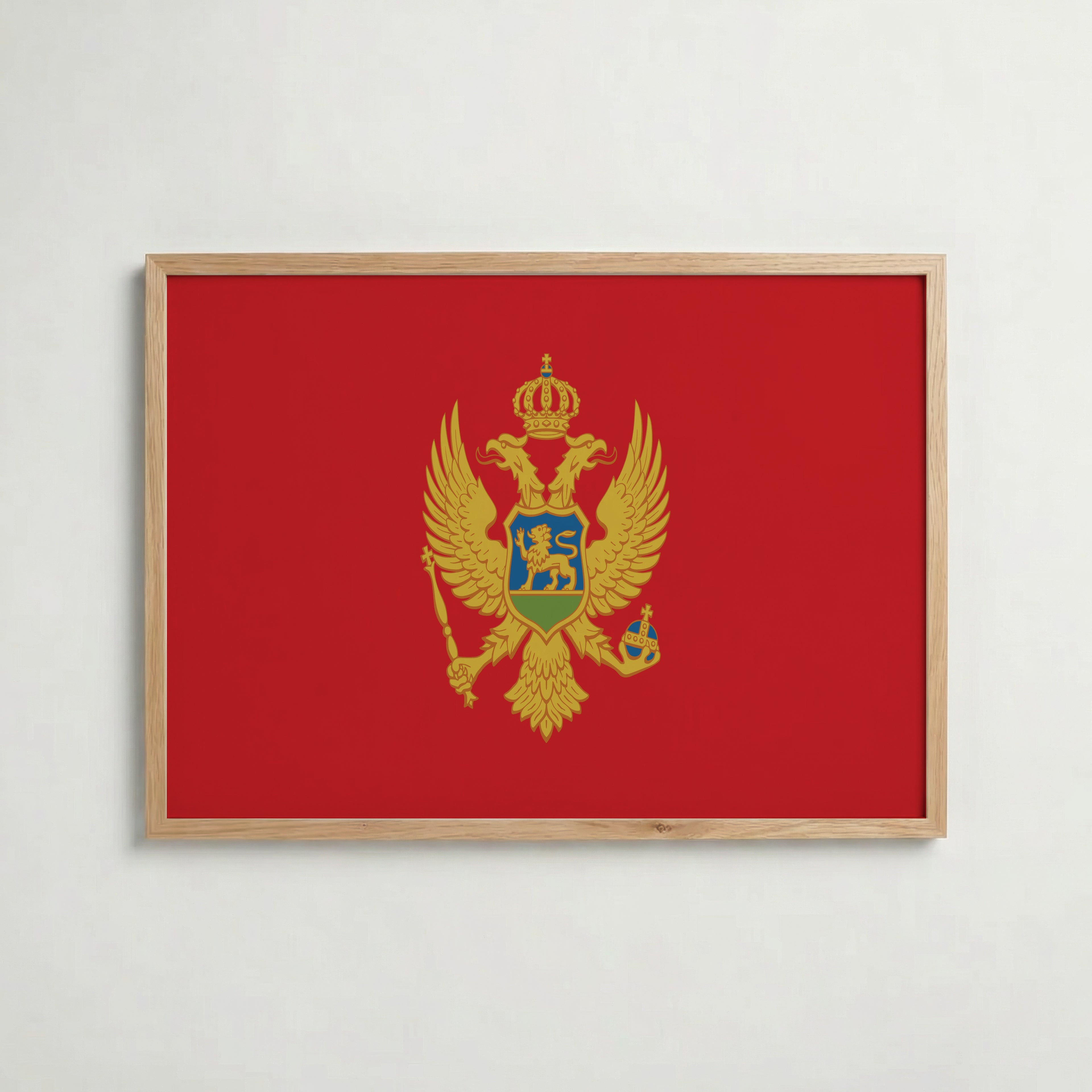 Montenegro National Flag Poster – poster väggdekoration inredning – Affischer hos Bozetto