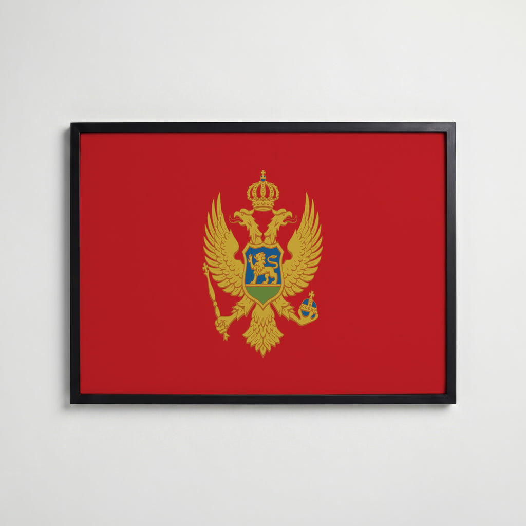 Montenegro National Flag Poster affisch – köp poster online – Bozetto väggdekoration