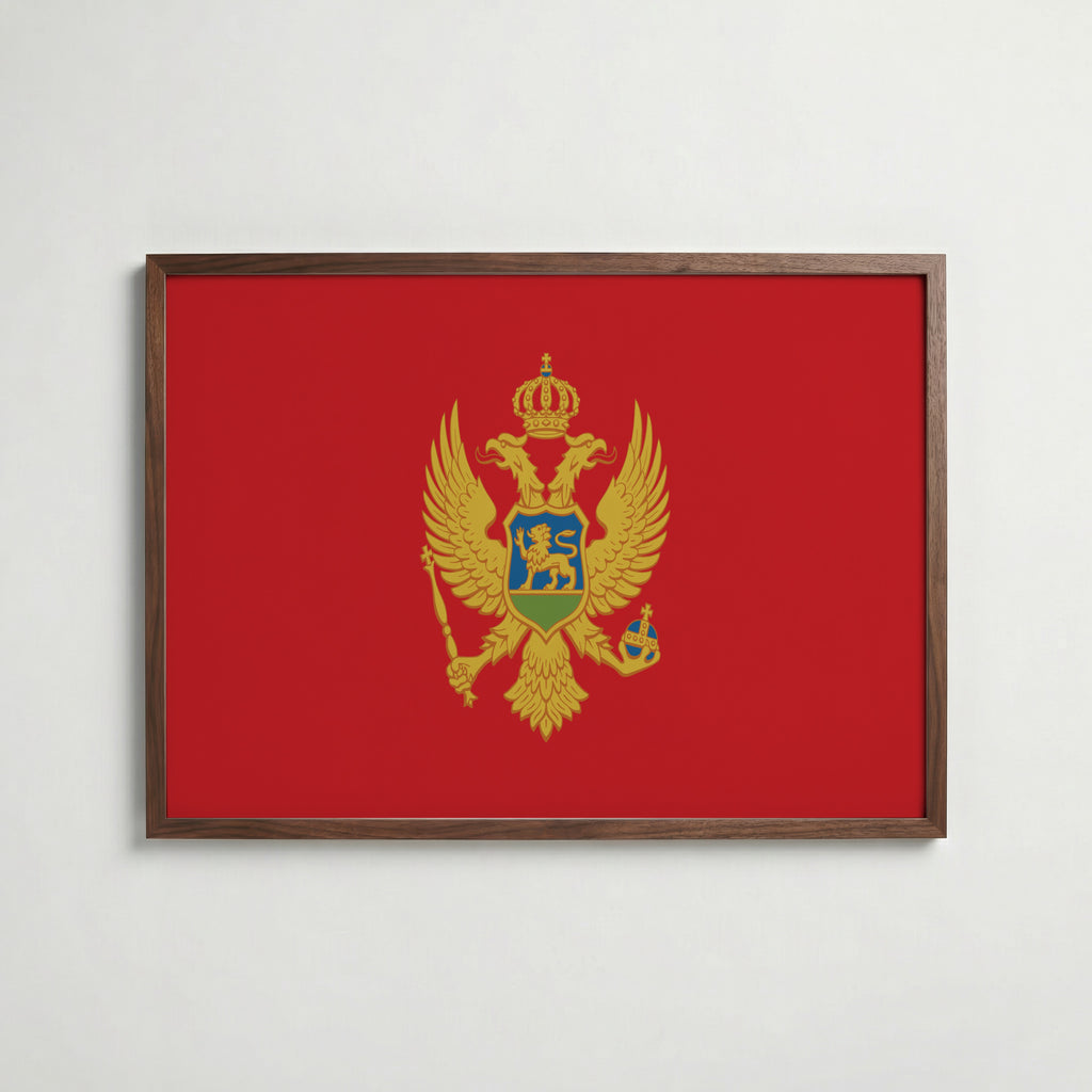 Montenegro National Flag Poster poster – väggdekoration för hemmet – köp hos Bozetto
