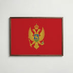 Montenegro National Flag Poster poster – väggdekoration för hemmet – köp hos Bozetto