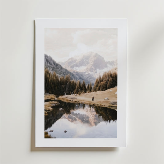 Mountain Lake Reflection Poster
