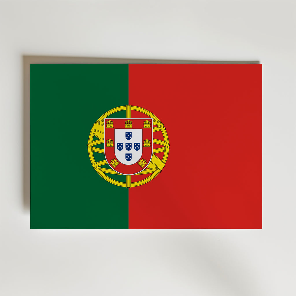 Portugal National Flag Poster affisch – poster till väggdekoration – köp online hos Bozetto