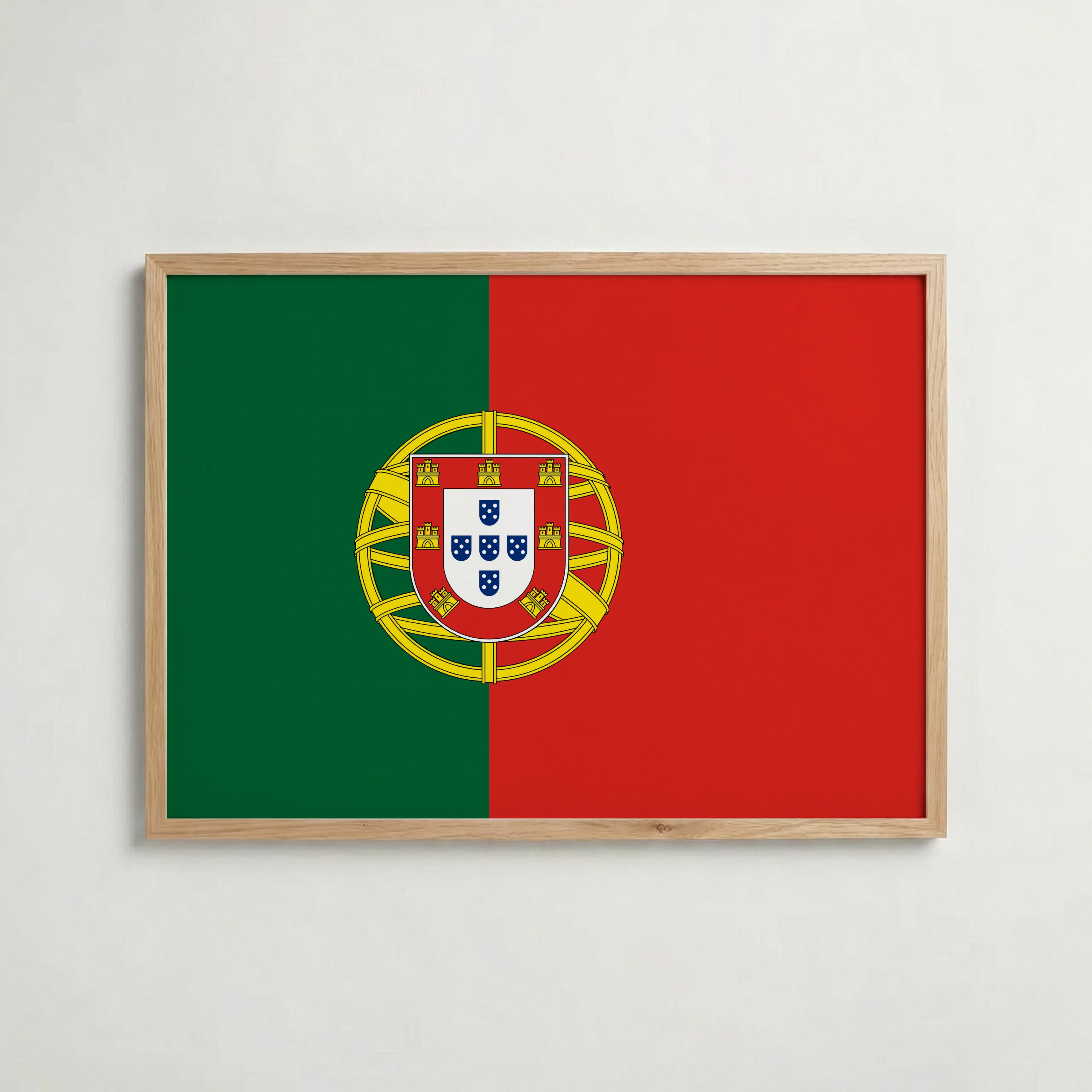 Portugal National Flag Poster – poster väggdekoration inredning – Affischer hos Bozetto