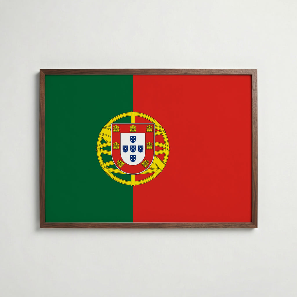 Portugal National Flag Poster poster – väggdekoration för hemmet – köp hos Bozetto