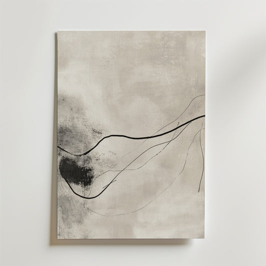 Monochrome Flow No.2 Poster