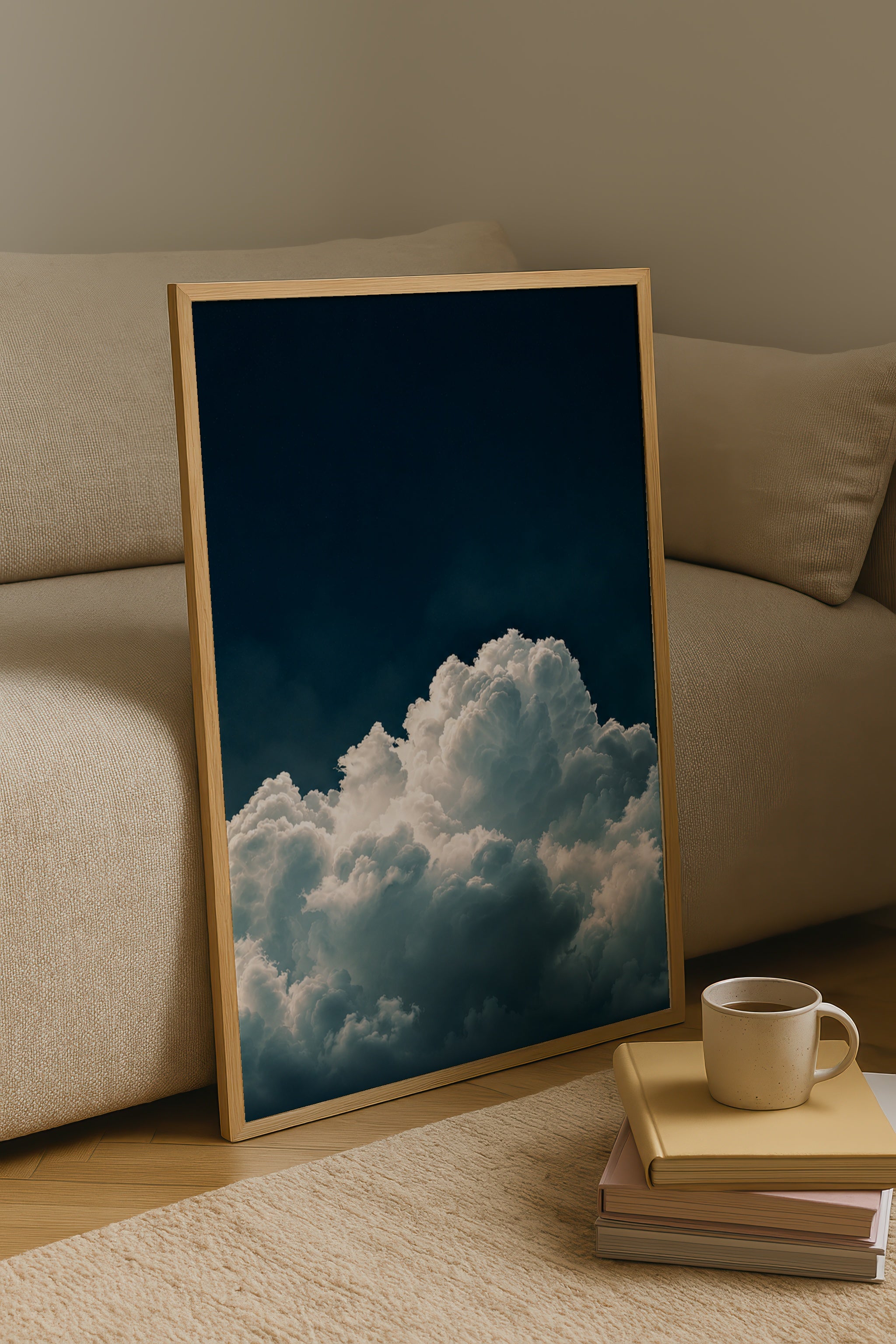 Cloud Bloom poster i stilrent hem med modern inredning – köp enkelt hos Bozetto i hög kvalitet