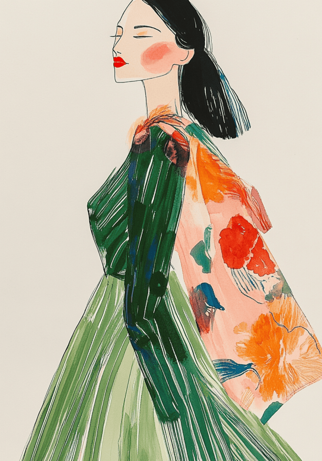 Woman With Coat Poster