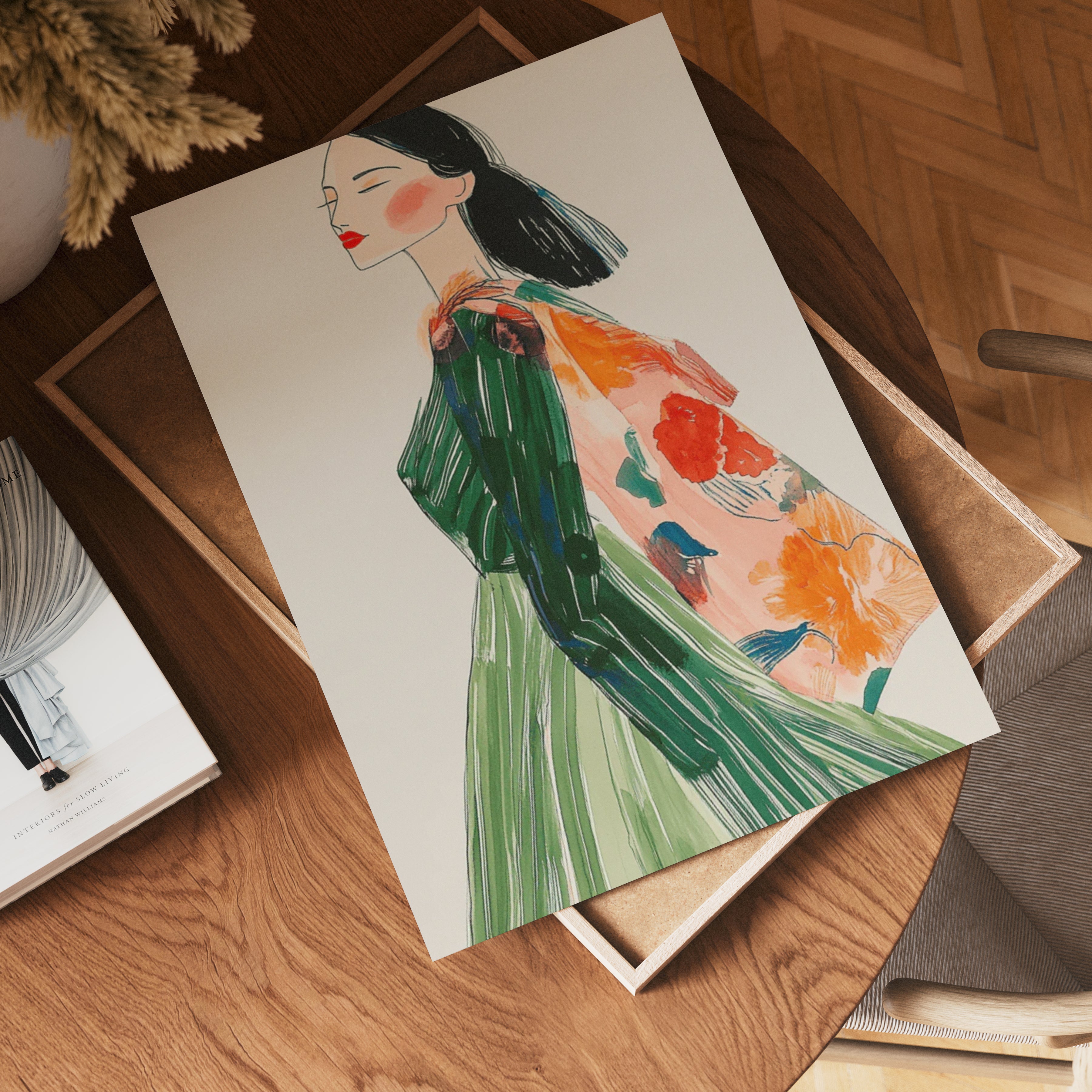 Woman With Coat Poster