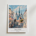 Tallinn Old Town Skyline Poster