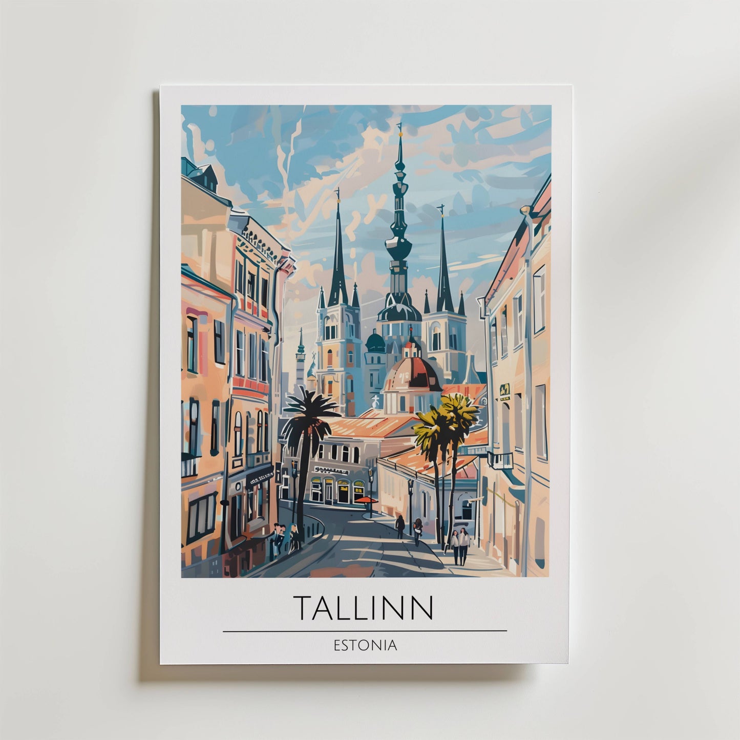 Tallinn Old Town Skyline Poster