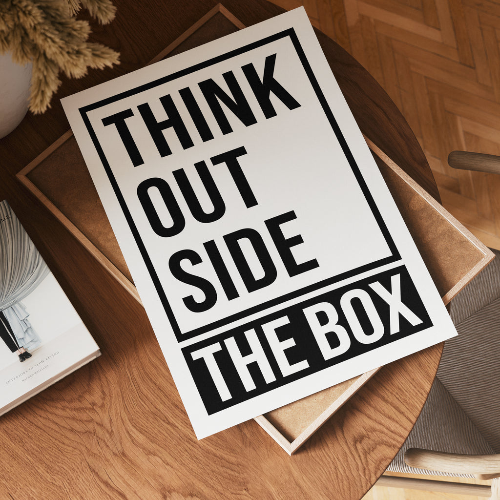 Think Outside The Box Poster – poster på vägg inredning