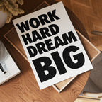 Work Hard Dream Big Poster – poster på vägg inredning