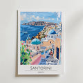 Santorini Cliffside Serenity Poster