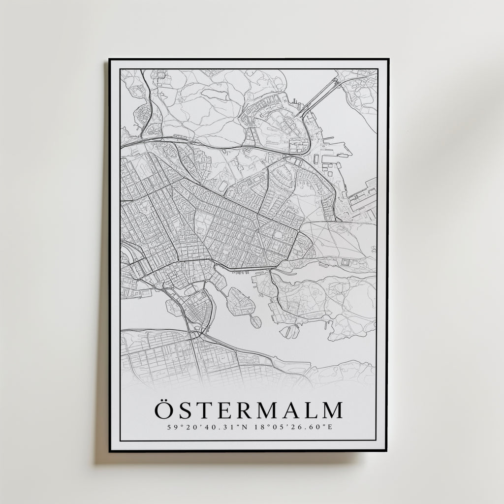 Östermalm Karta Poster