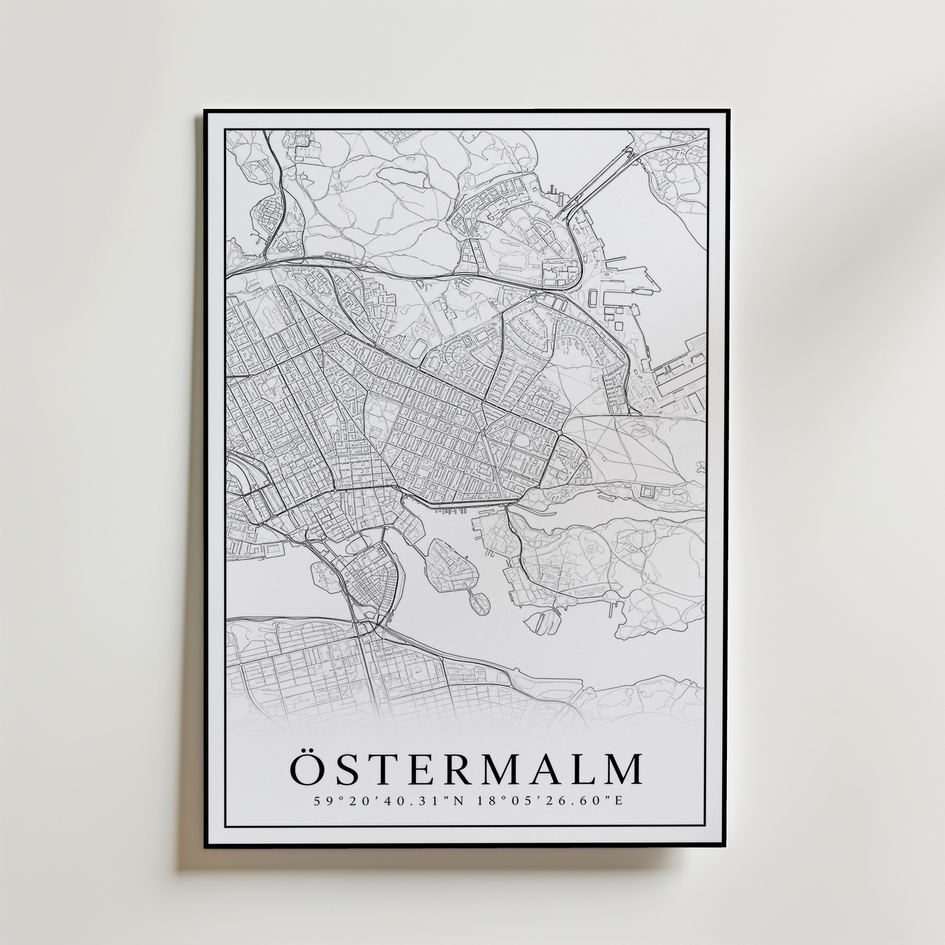 Östermalm Karta Poster