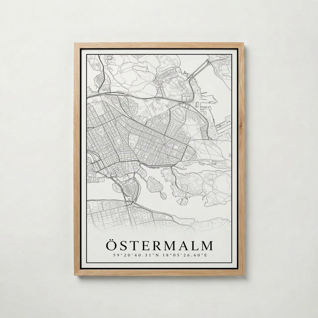 Östermalm Karta Poster