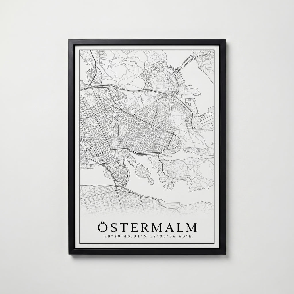Östermalm Karta Poster