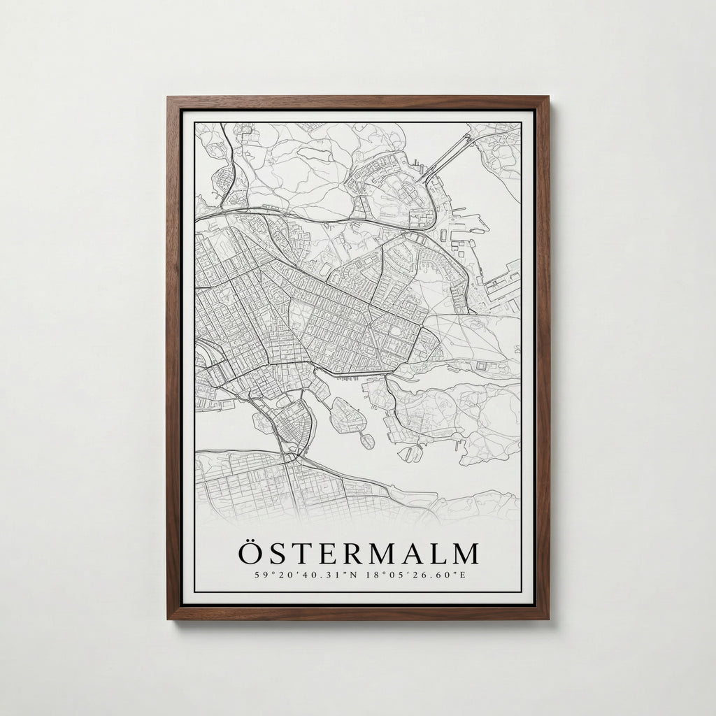 Östermalm Karta Poster