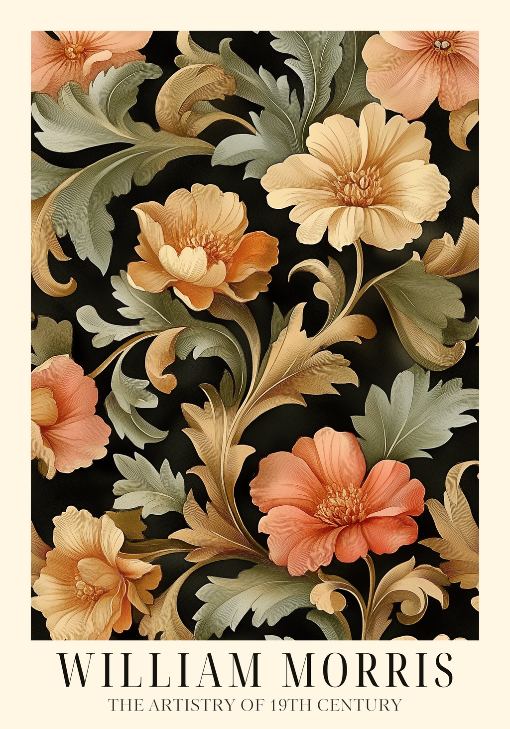 Blooming Flower Pattern William Morris Poster