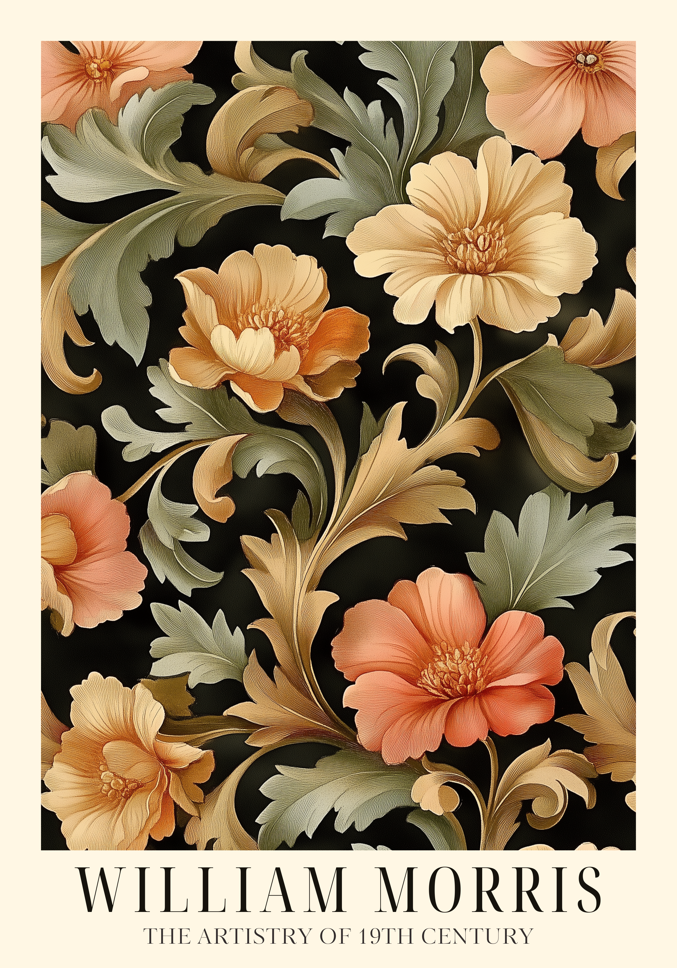 Blooming Flower Pattern William Morris Poster
