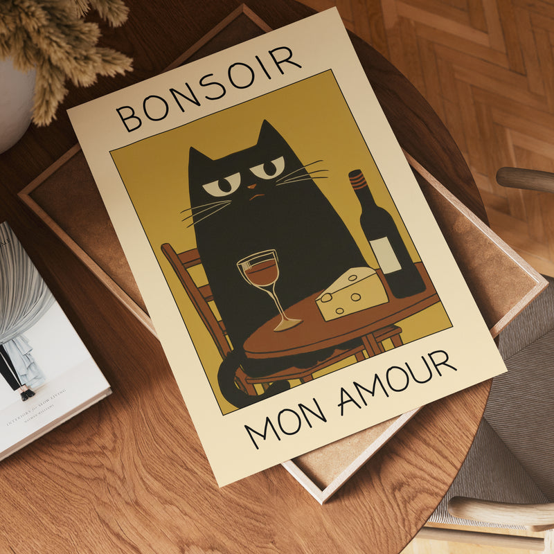 Evening Cat Rendezvous Poster