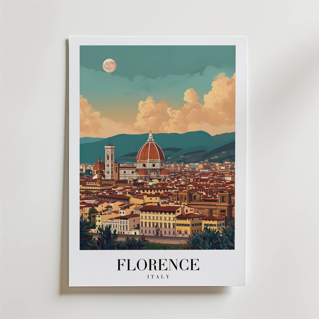 Florence Beneath The Moon Poster