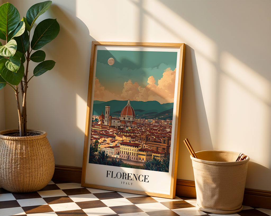 Florence Beneath The Moon Poster