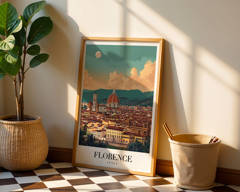 Florence Beneath The Moon Poster