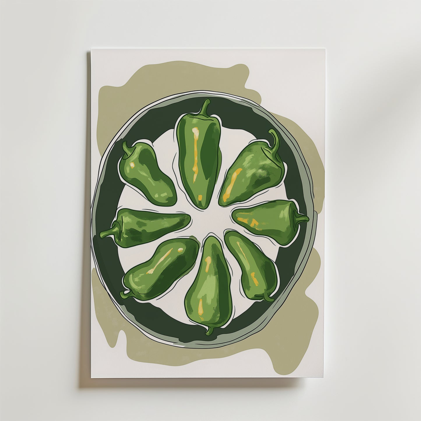 Grilled Padrones Poster