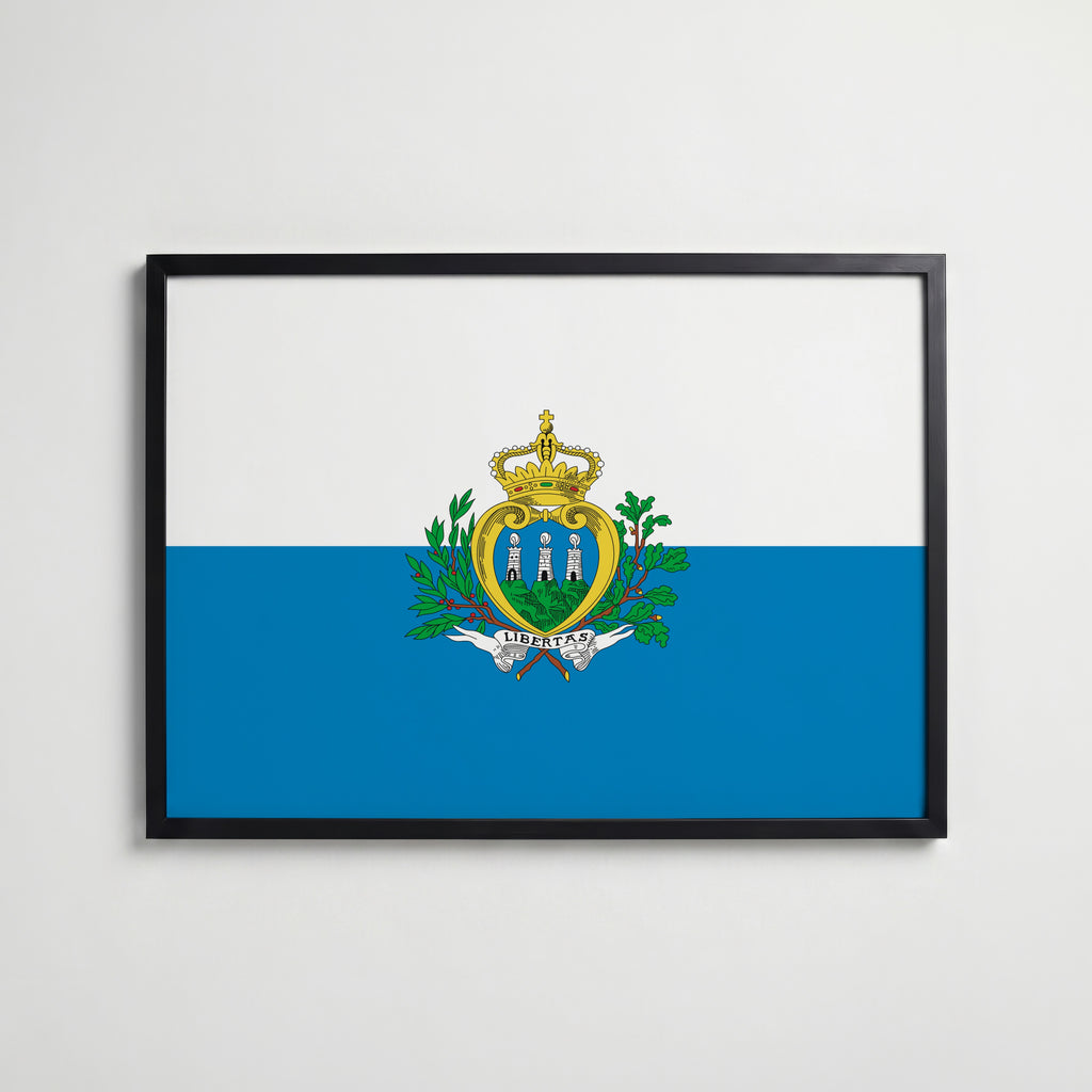 San Marino National Flag Poster affisch – köp poster online – Bozetto väggdekoration
