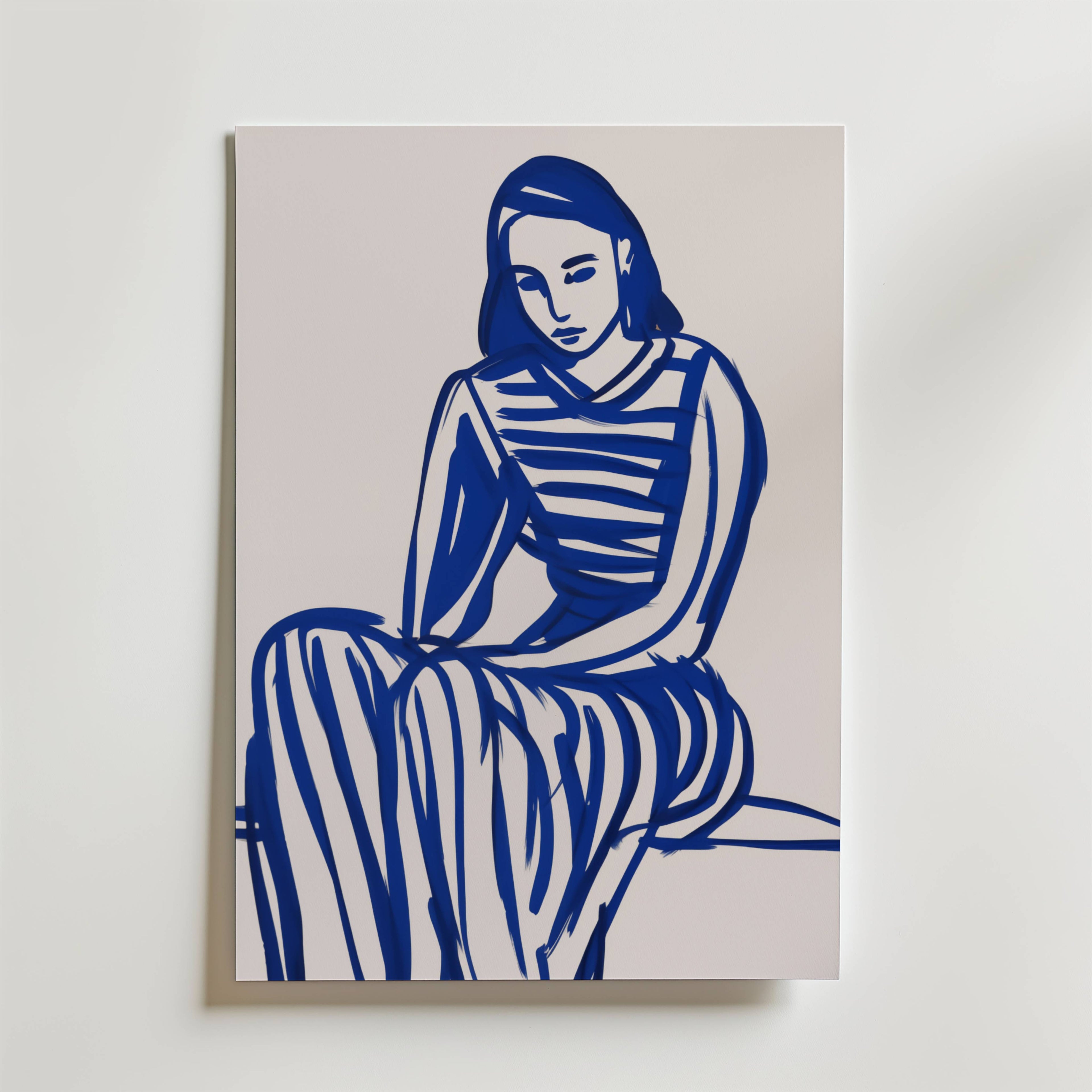 Blue Stripes Poster