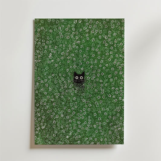 Hidden Meadow Cat Poster