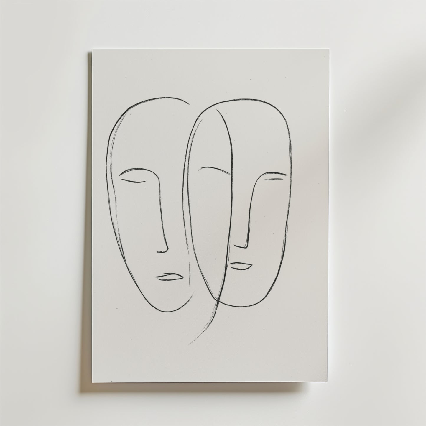 Scandinavian Twin Faces Poster