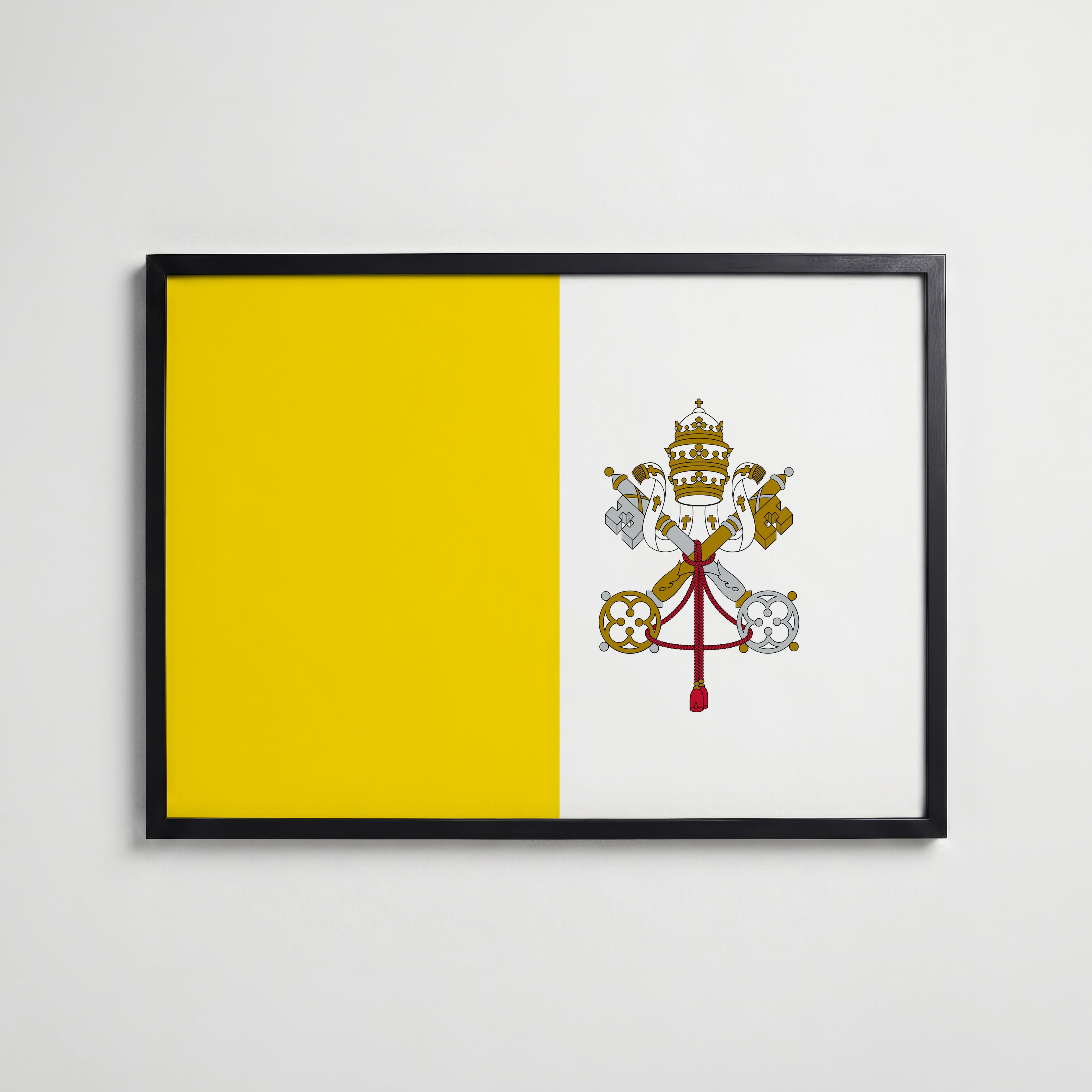Vatican City National Flag Poster poster – väggdekoration för hemmet – köp hos Bozetto