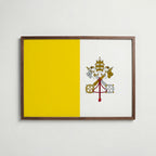 Vatican City National Flag Poster – poster väggdekoration inredning – Affischer hos Bozetto