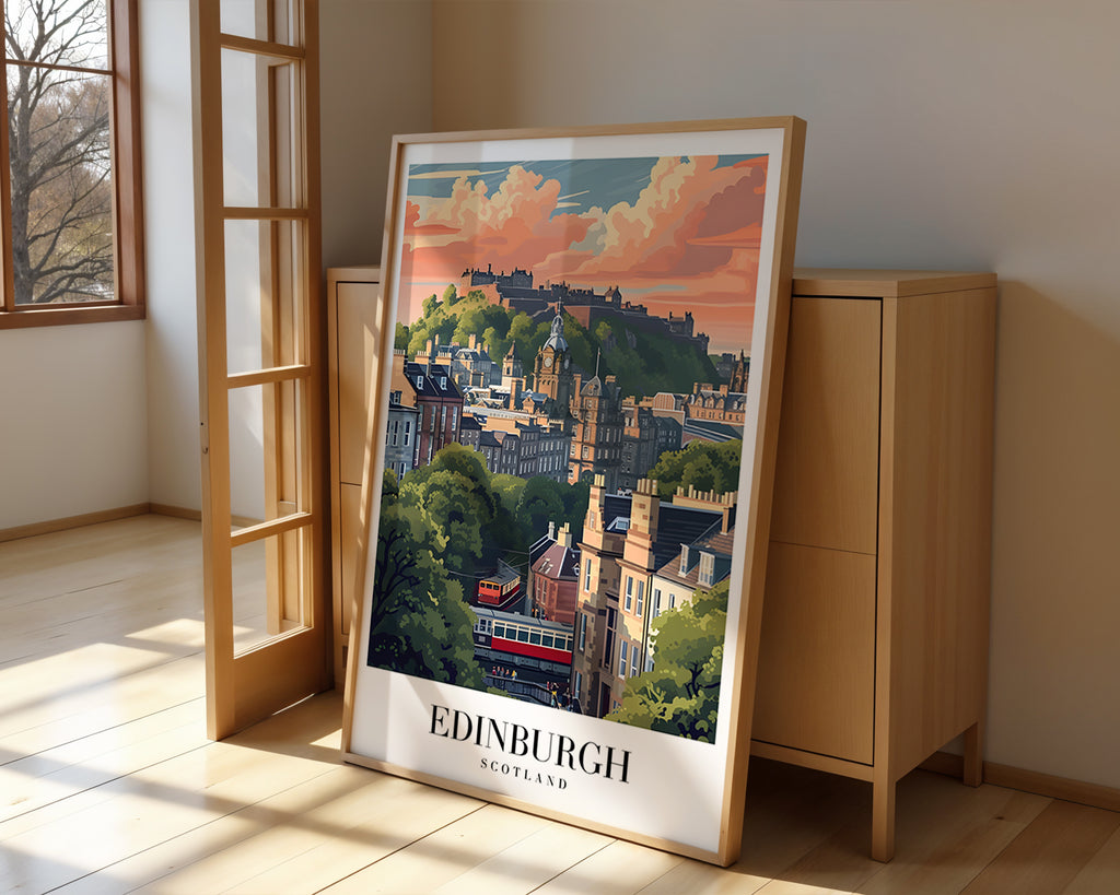 Edinburgh Beneath The Castle Poster