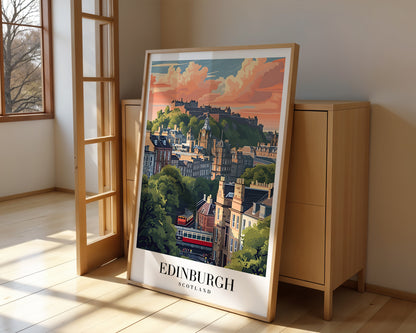 Edinburgh Beneath The Castle Poster