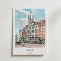 Riga Old Town Skyline Poster