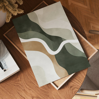 Abstract Green Shapes Poster