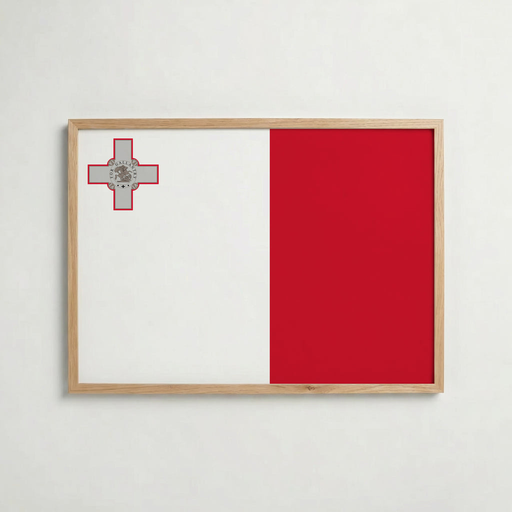 Malta National Flag Poster – poster väggdekoration inredning – Affischer hos Bozetto