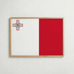 Malta National Flag Poster – poster väggdekoration inredning – Affischer hos Bozetto