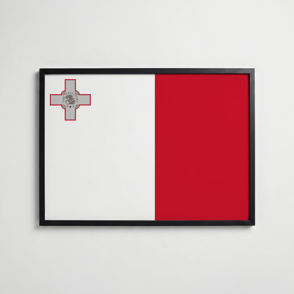 Malta National Flag Poster affisch – köp poster online – Bozetto väggdekoration